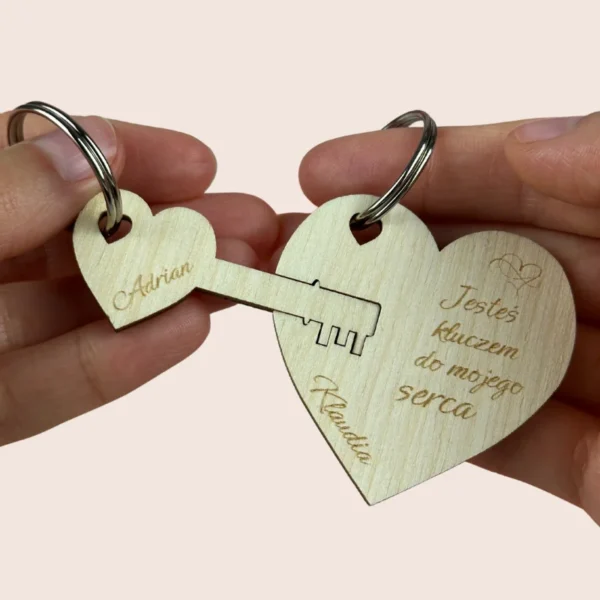 Zawieszki dla Par: Serce z kluczem